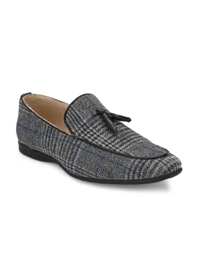 Plaid Tassel Loafers