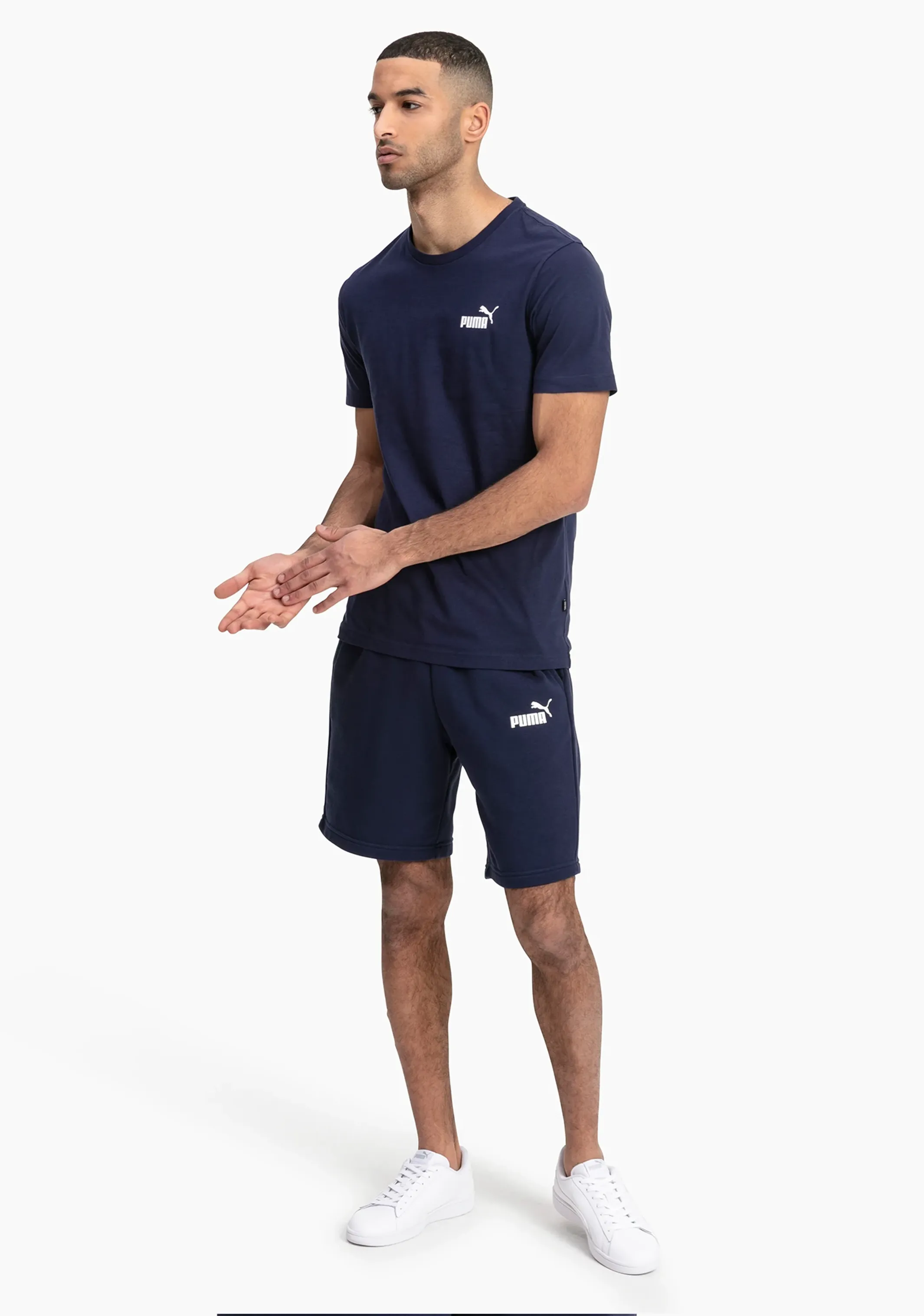 Puma Mens Essential Small Logo Tee Navy <br> 851741 06