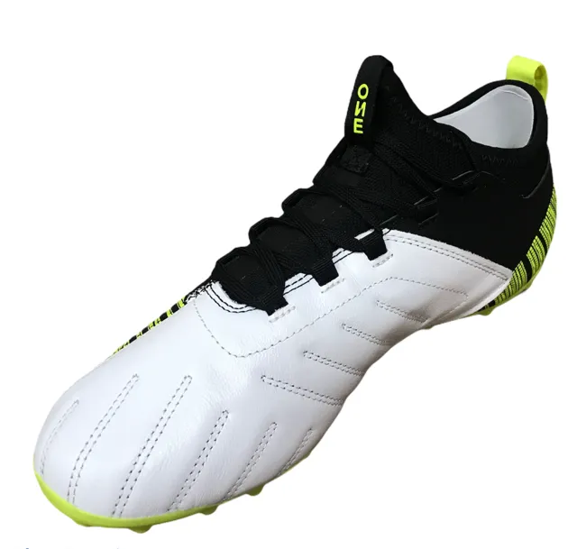 Puma men's football boot One 5.3 MG 105646 02 white-black-yellow