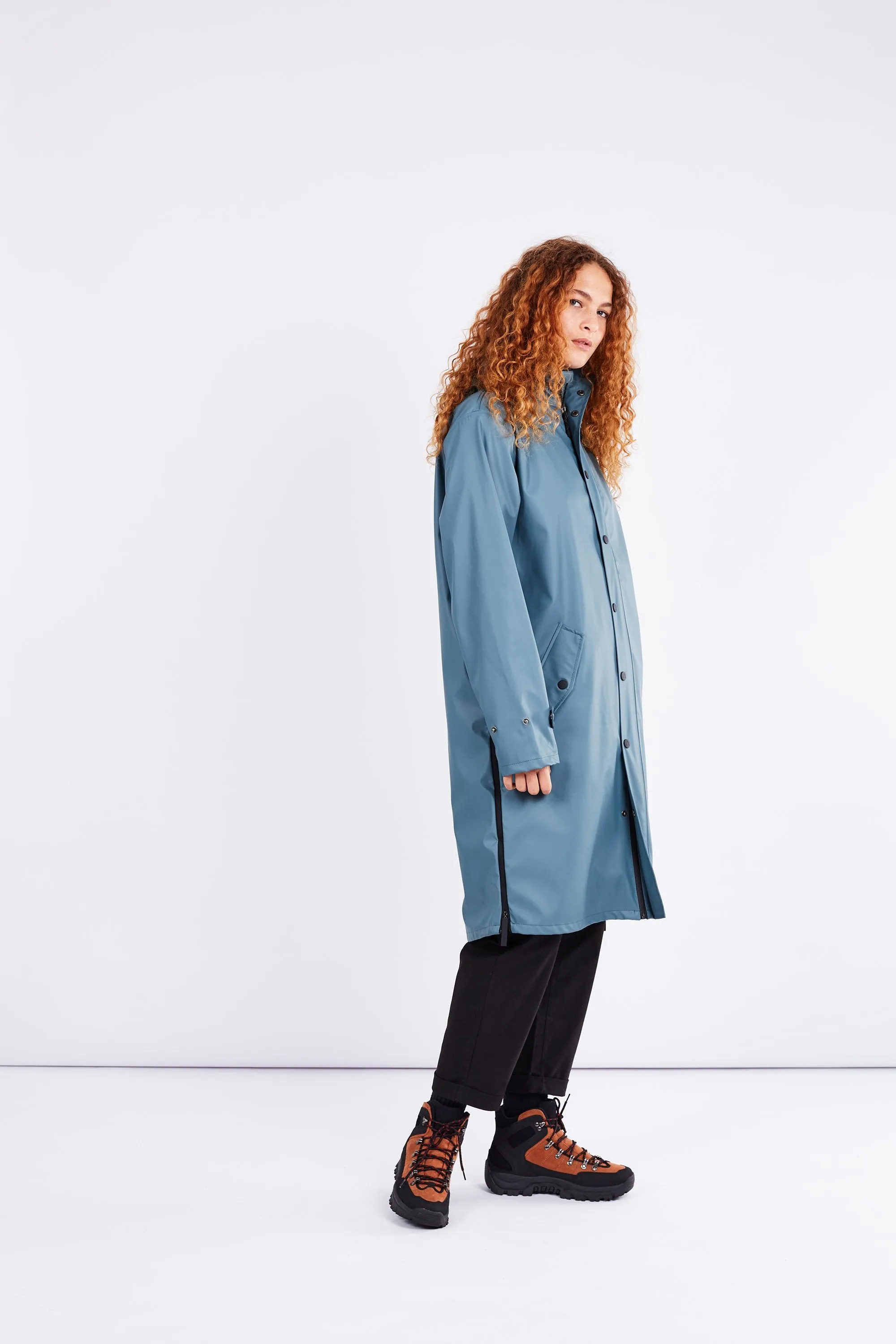 raincoat original blue grey