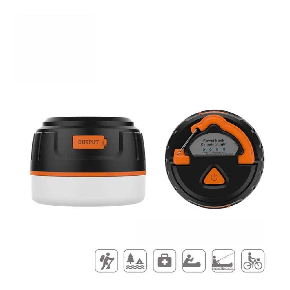 Rechargeable 5-Mode LED Camping Lantern w/ built-in USB Power Bank