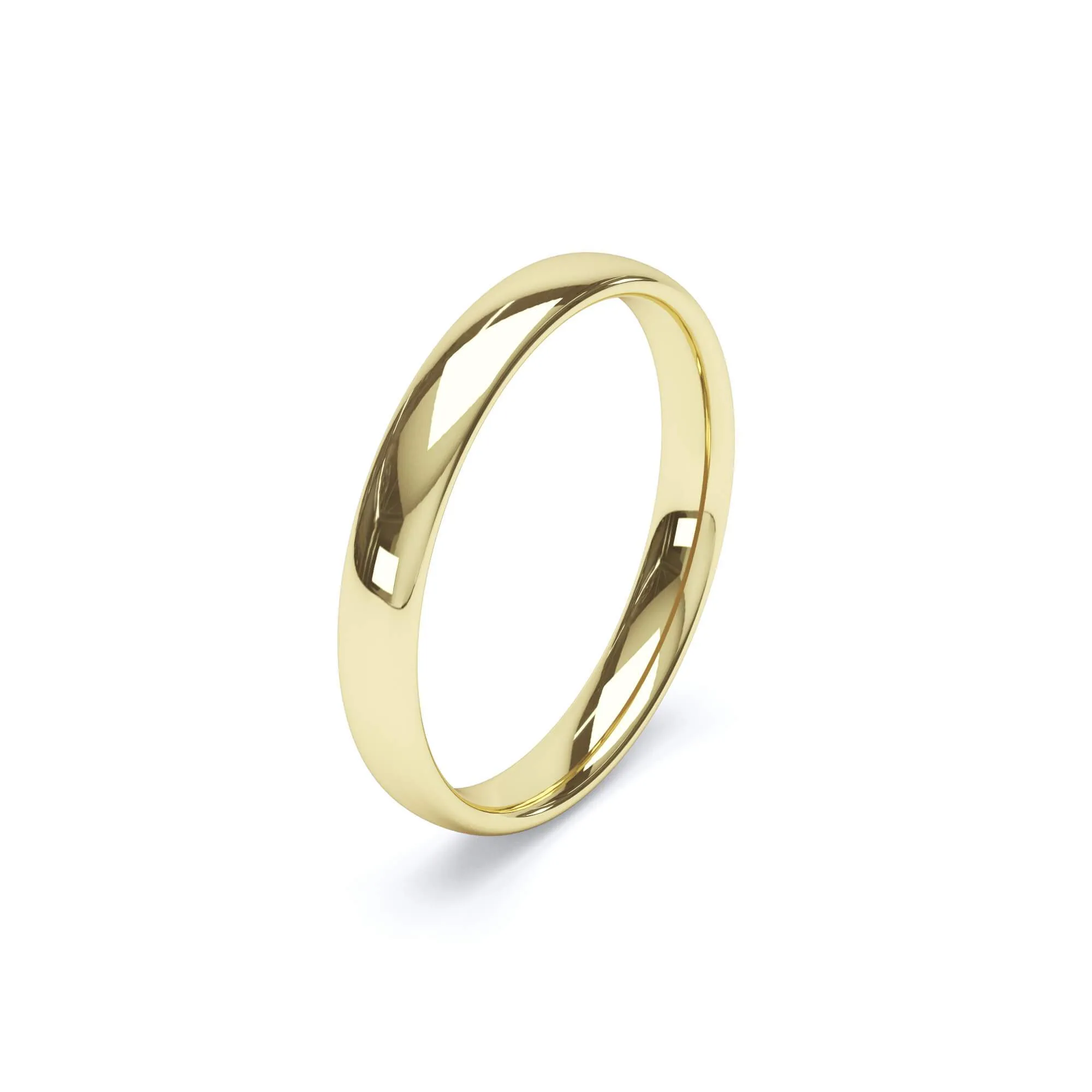 - Regular Court Profile Plain Wedding Ring 18k Yellow Gold