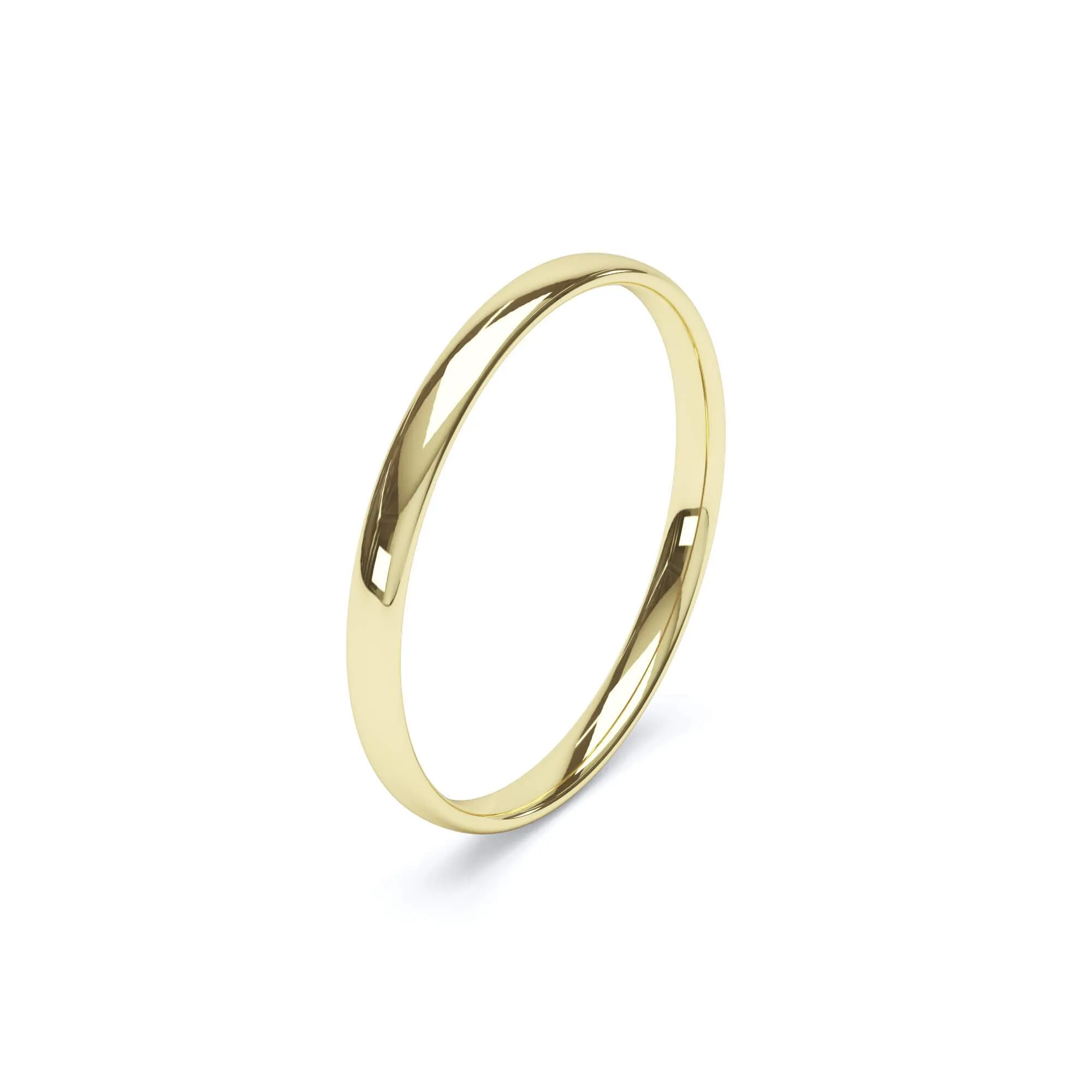 - Regular Court Profile Plain Wedding Ring 18k Yellow Gold