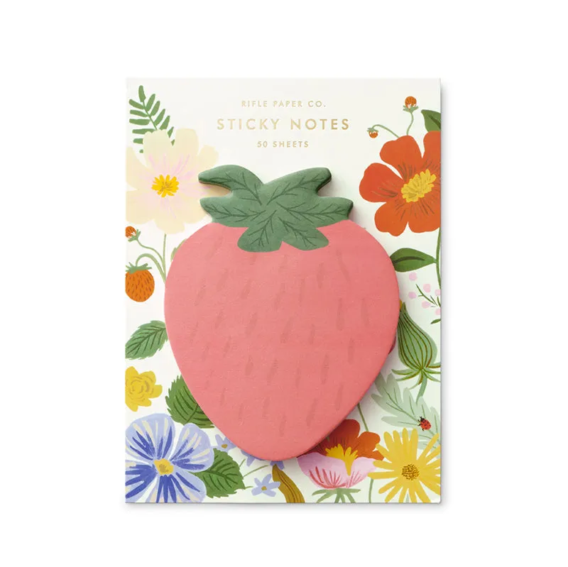 RIFLE PAPER CO | Strawberry Sticky Notes