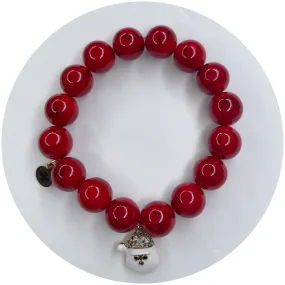 Santa Baby Red Howlite with Santa Pendant