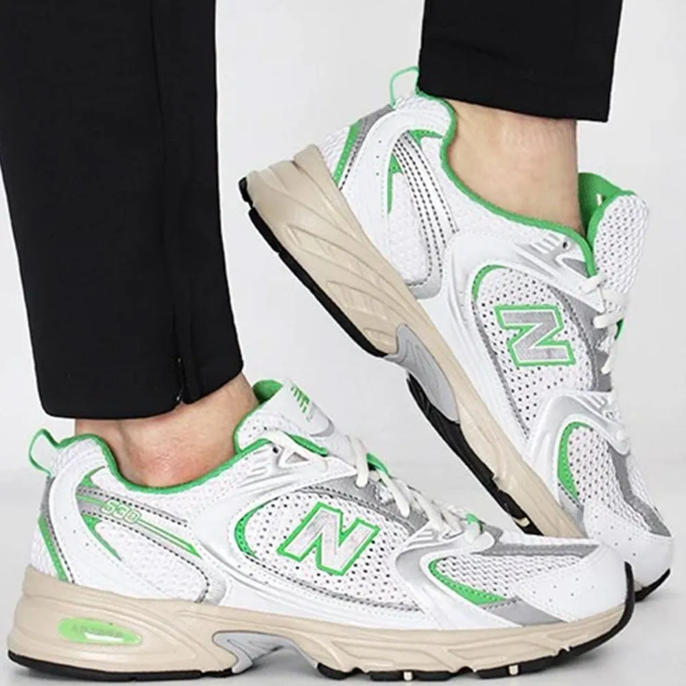 Scarpe Running NEW BALANCE Sneakers 530 in Tessuto Sintetico e Mesh colore White e Lime