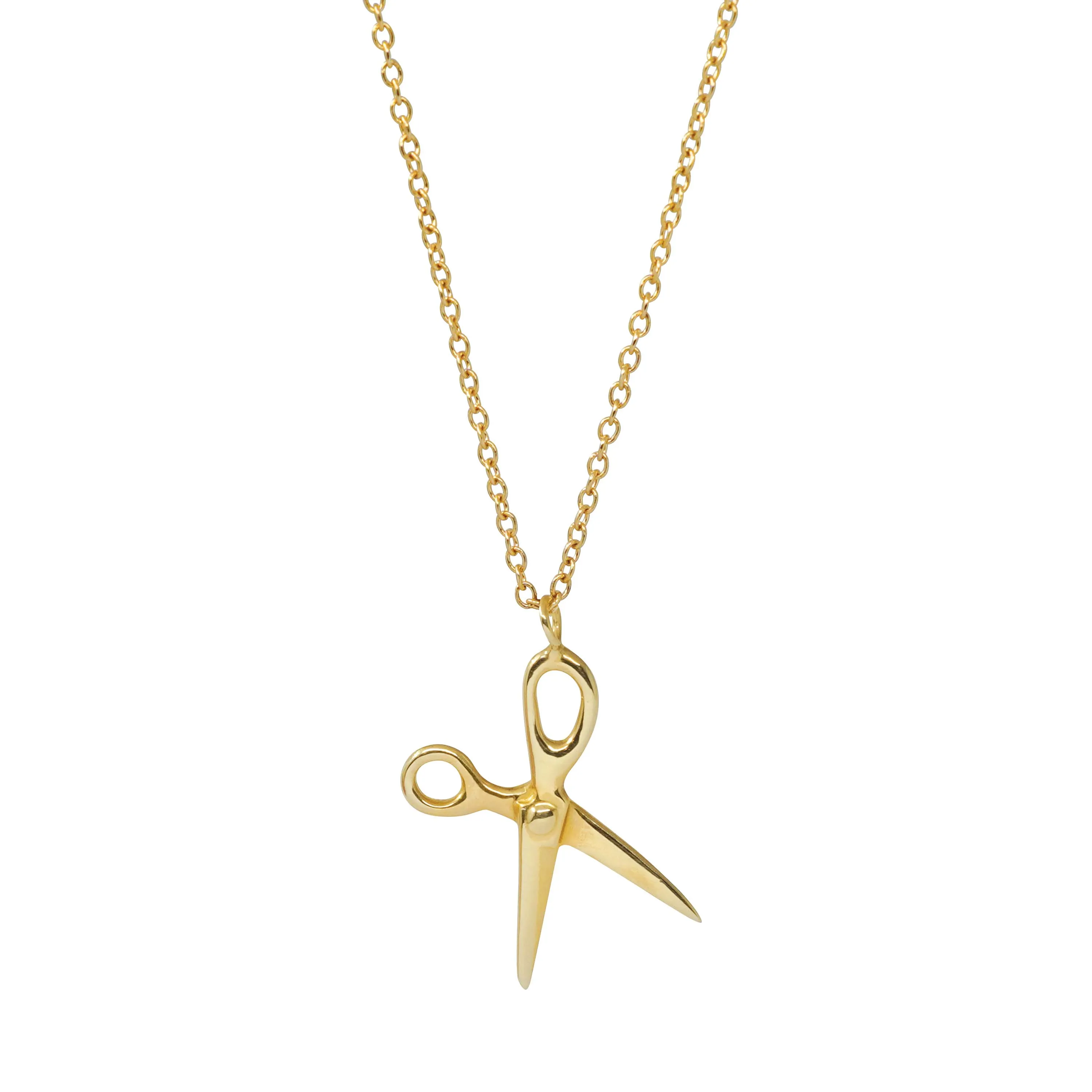 Scissor Necklace - 14K Yellow Gold