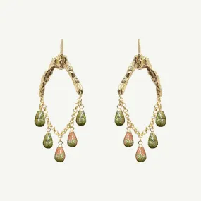 Selene Unakite Jasper Earrings Small