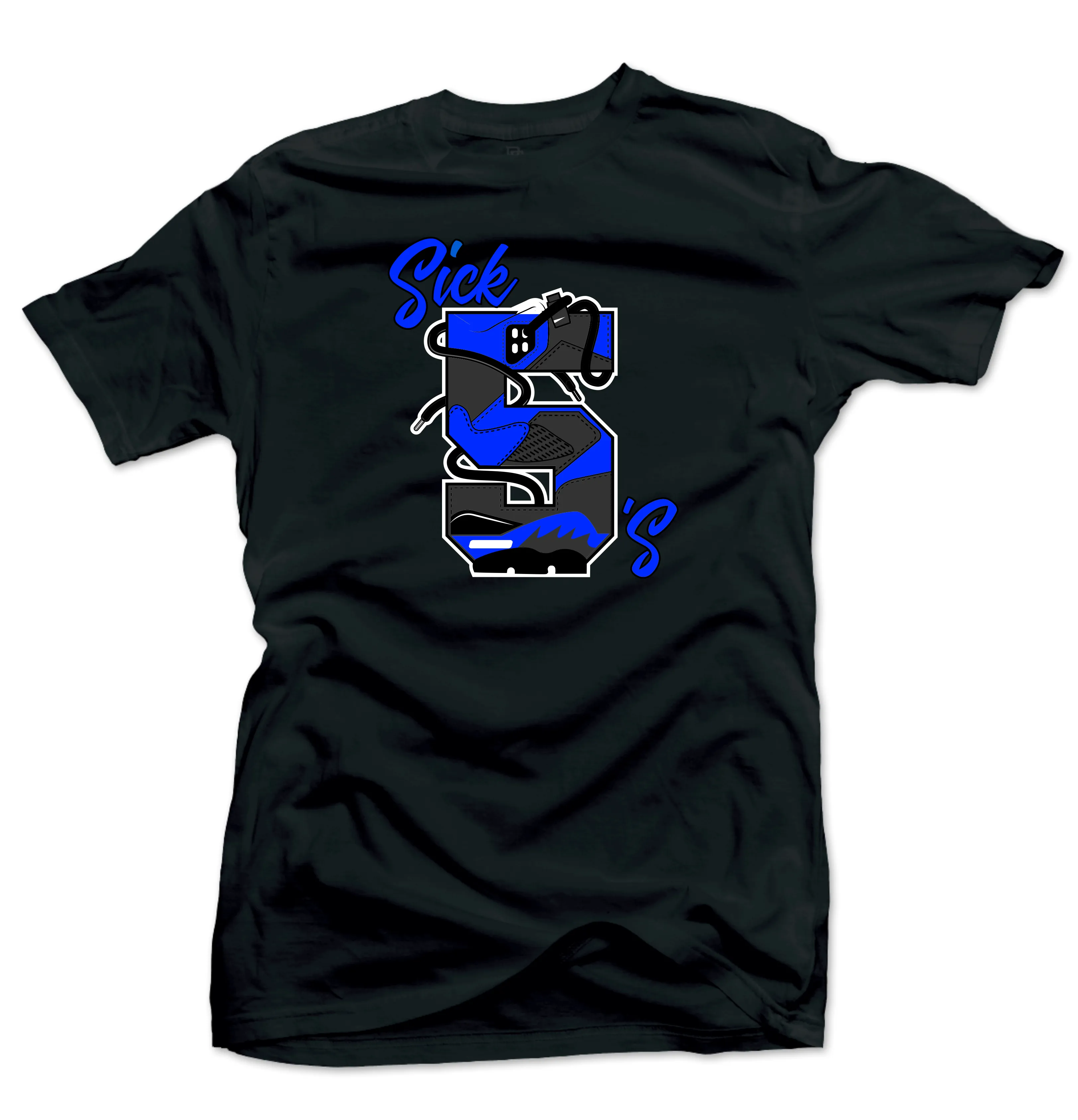 Shirt to Match Jordan 5 Racer Blue Sneakers-Sick 5's Tees