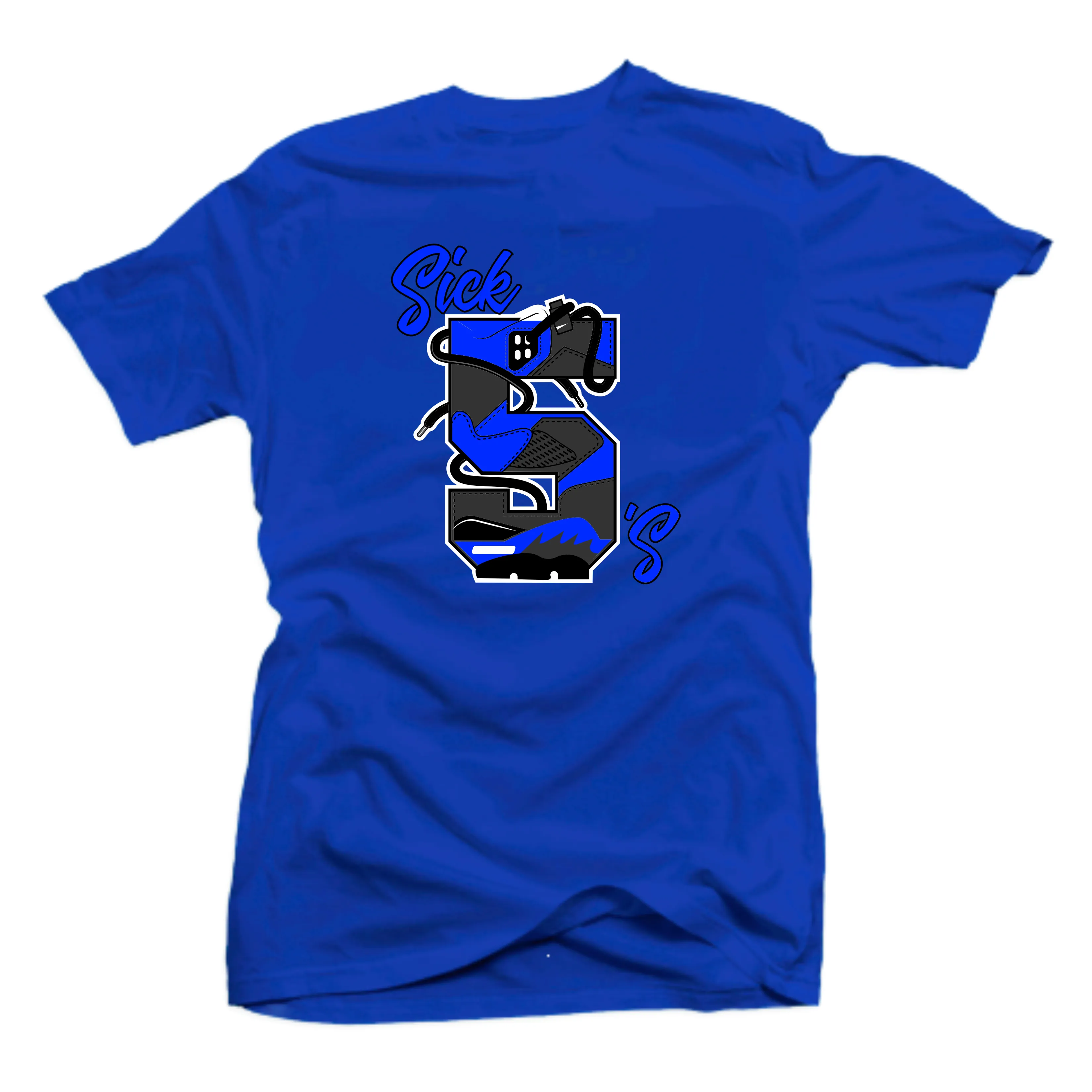 Shirt to Match Jordan 5 Racer Blue Sneakers-Sick 5's Tees