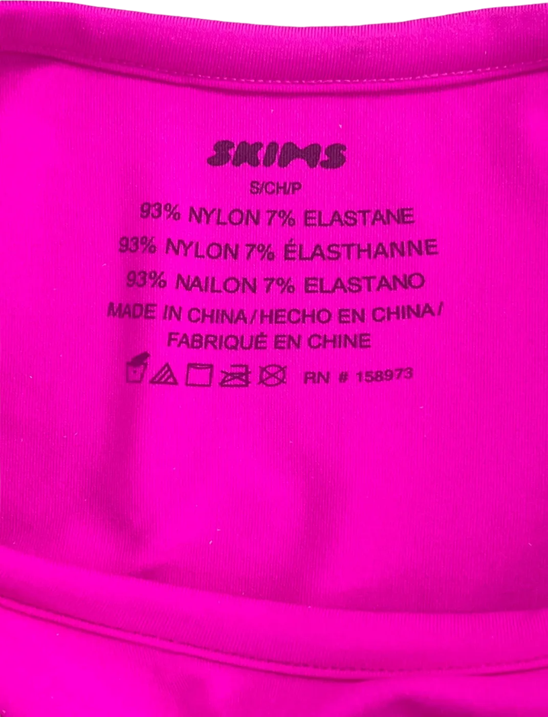 SKIMS Fuchsia Soft Smoothing Seamless T-Shirt UK Small