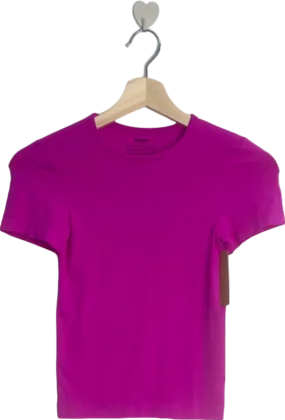 SKIMS Fuchsia Soft Smoothing Seamless T-Shirt UK Small