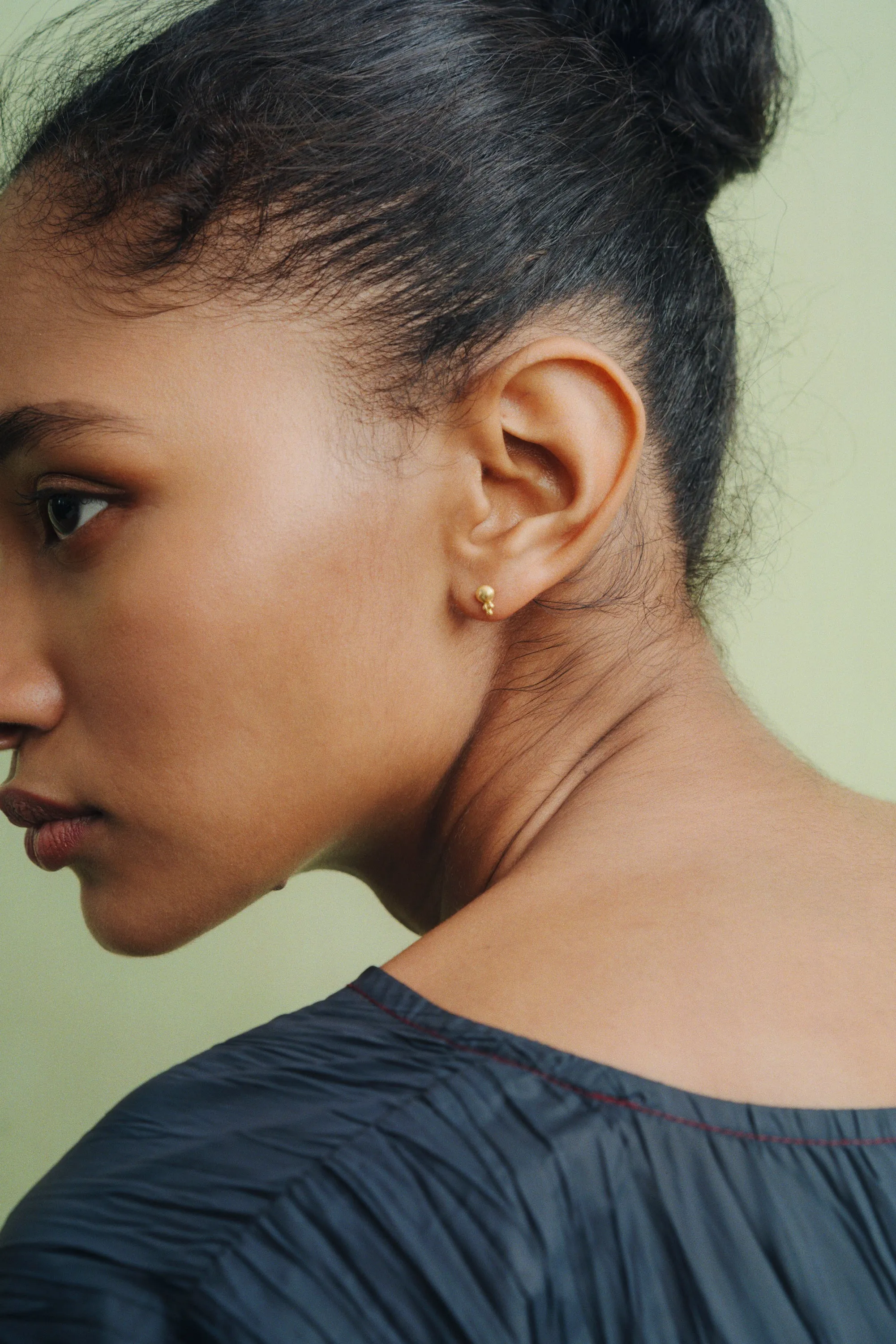 Small Lentil-Shaped Bulla Earrings