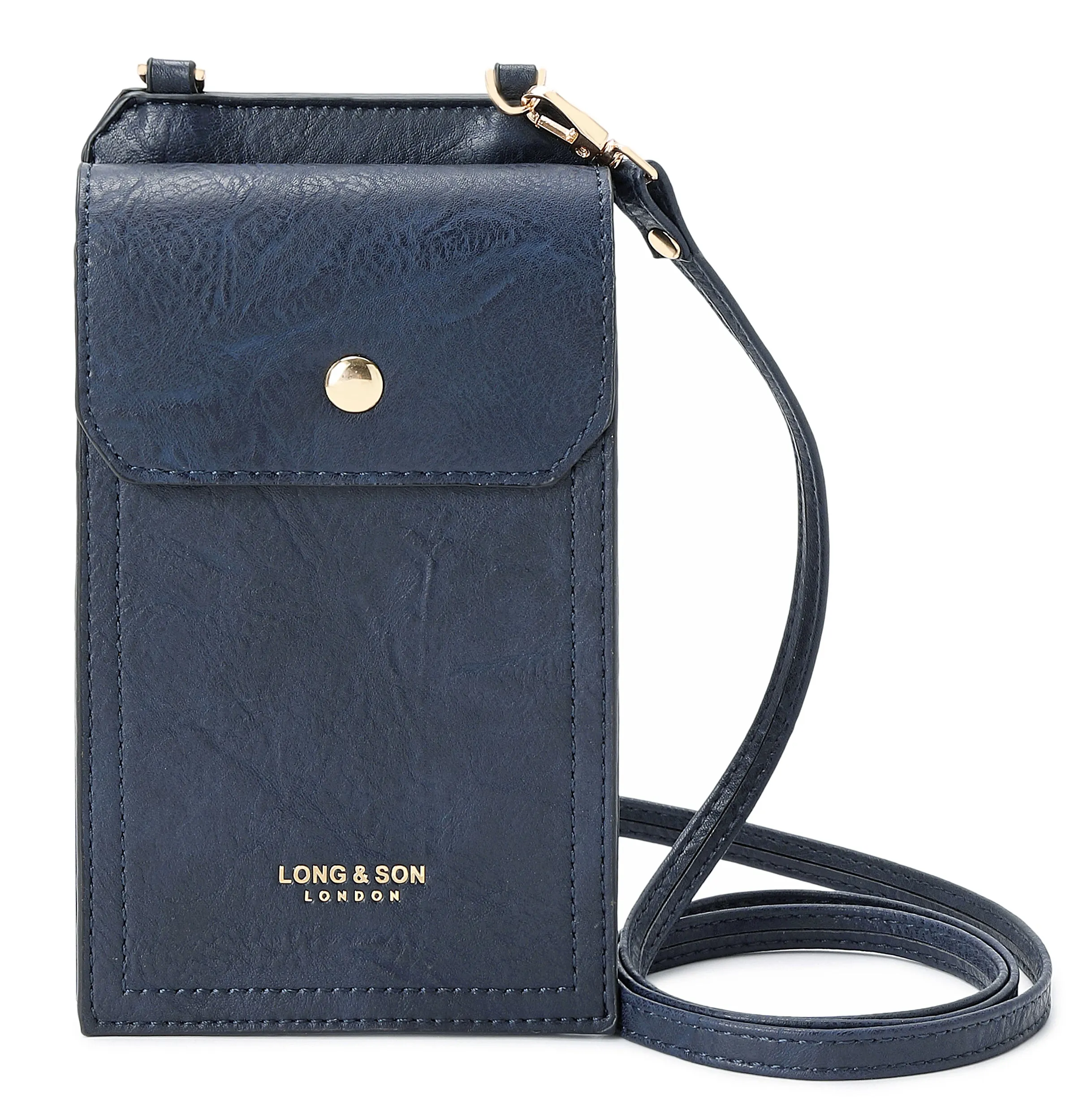 SMALL NAVY BLUE MOBILE PHONE HOLDER CROSS BODY BAG