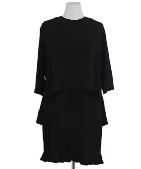 Stella McCartney Black Ruffle Trim Dress sz 8