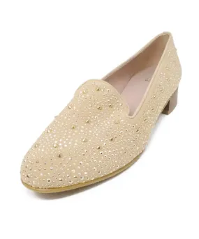 Stuart Weitzman Beige Studded Flats sz 8.5