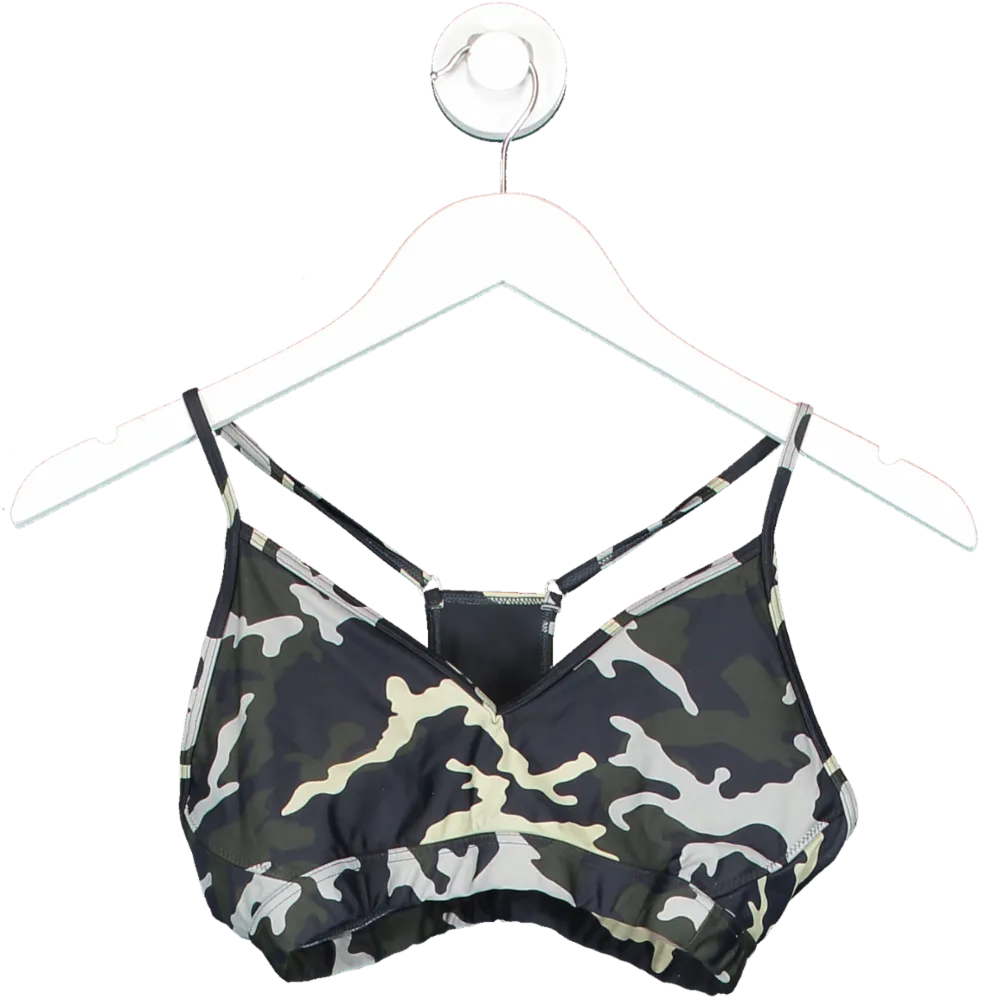 The Upside Green Camo Sports Bra UK 6