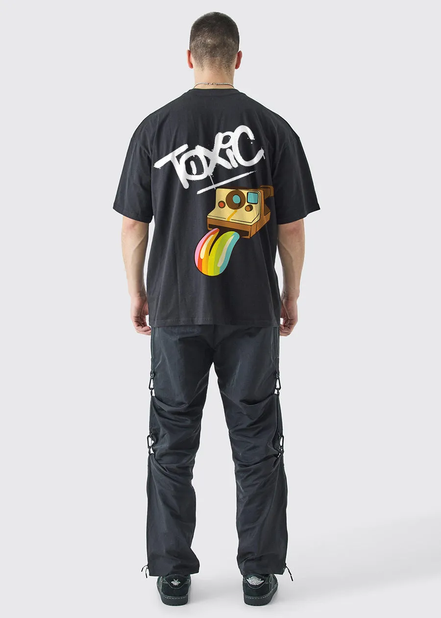 Toxic Men Oversized T-Shirt - Black