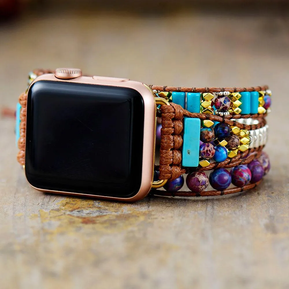 Turquoise & Jasper Apple Watch Band