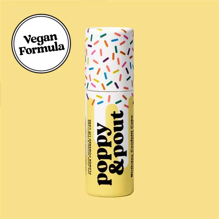 Vegan Birthday Confetti Cake Lip Balm ~ Various Colors