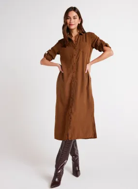 Western Yoke Duster Dress - Twilight Gold