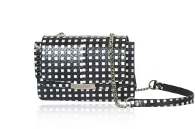 White & Black Mini Jackie O Shoulder Bag