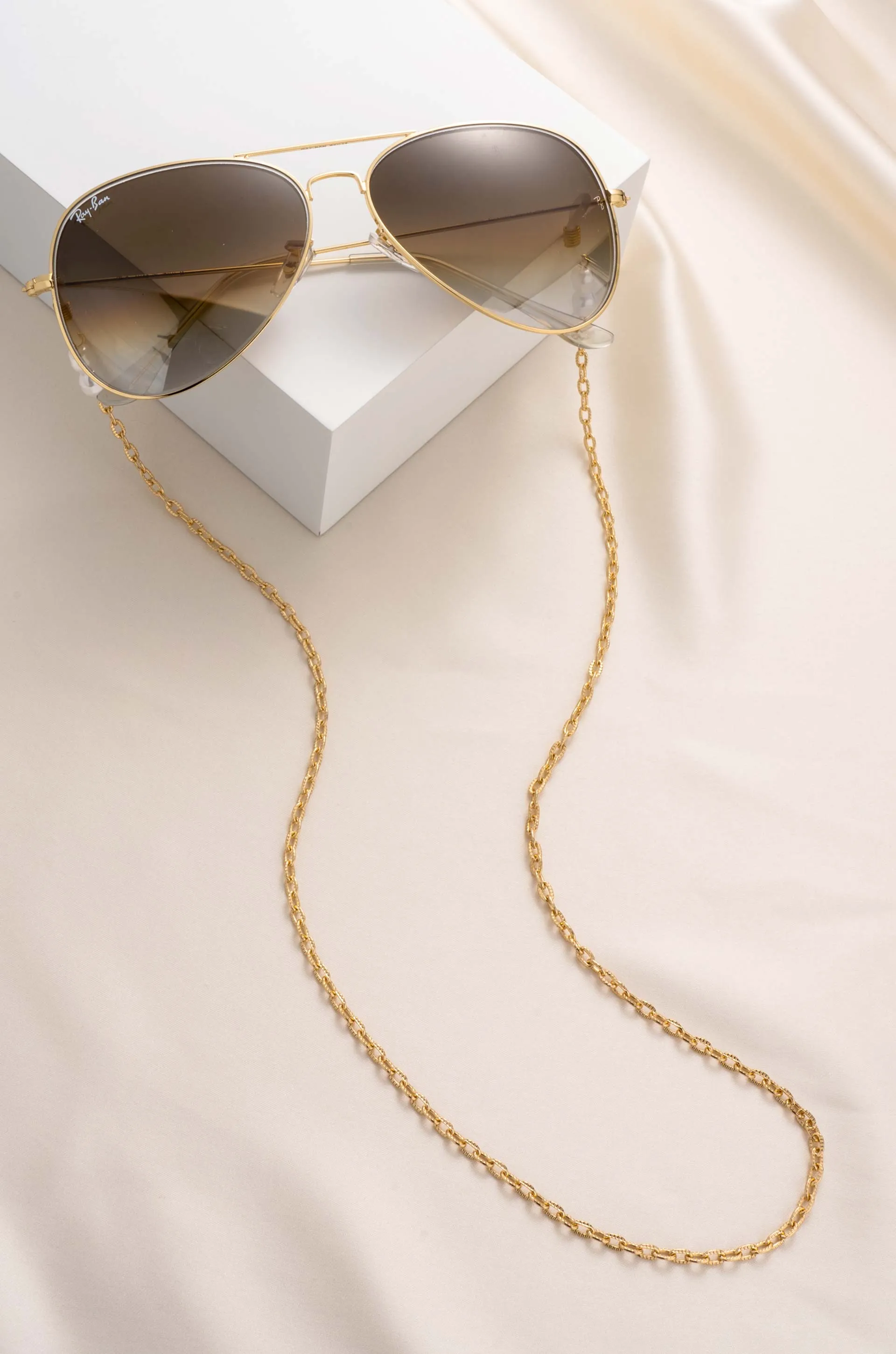 Wide Link Pearl Glasses Chain