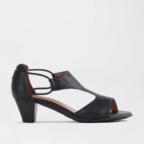 Wider Fit T-Bar Heel in Black  - 11645