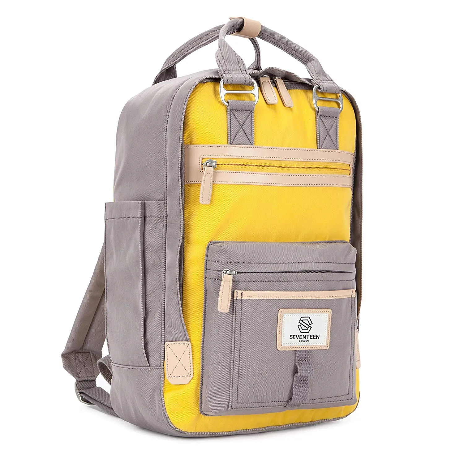 Wimbledon Backpack - Grey with Yellow