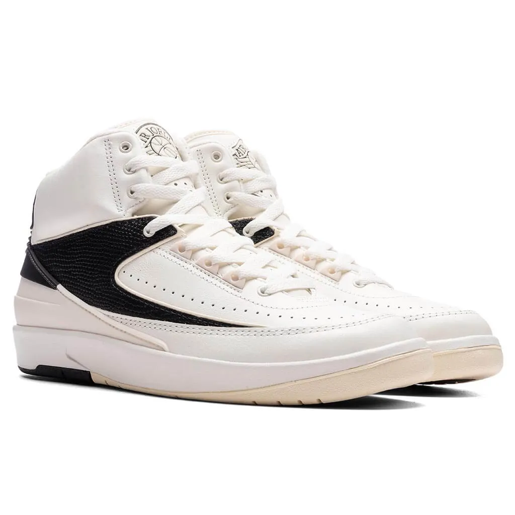 Women's Air Jordan 2 Retro - Sail/Coconut Milk/Black