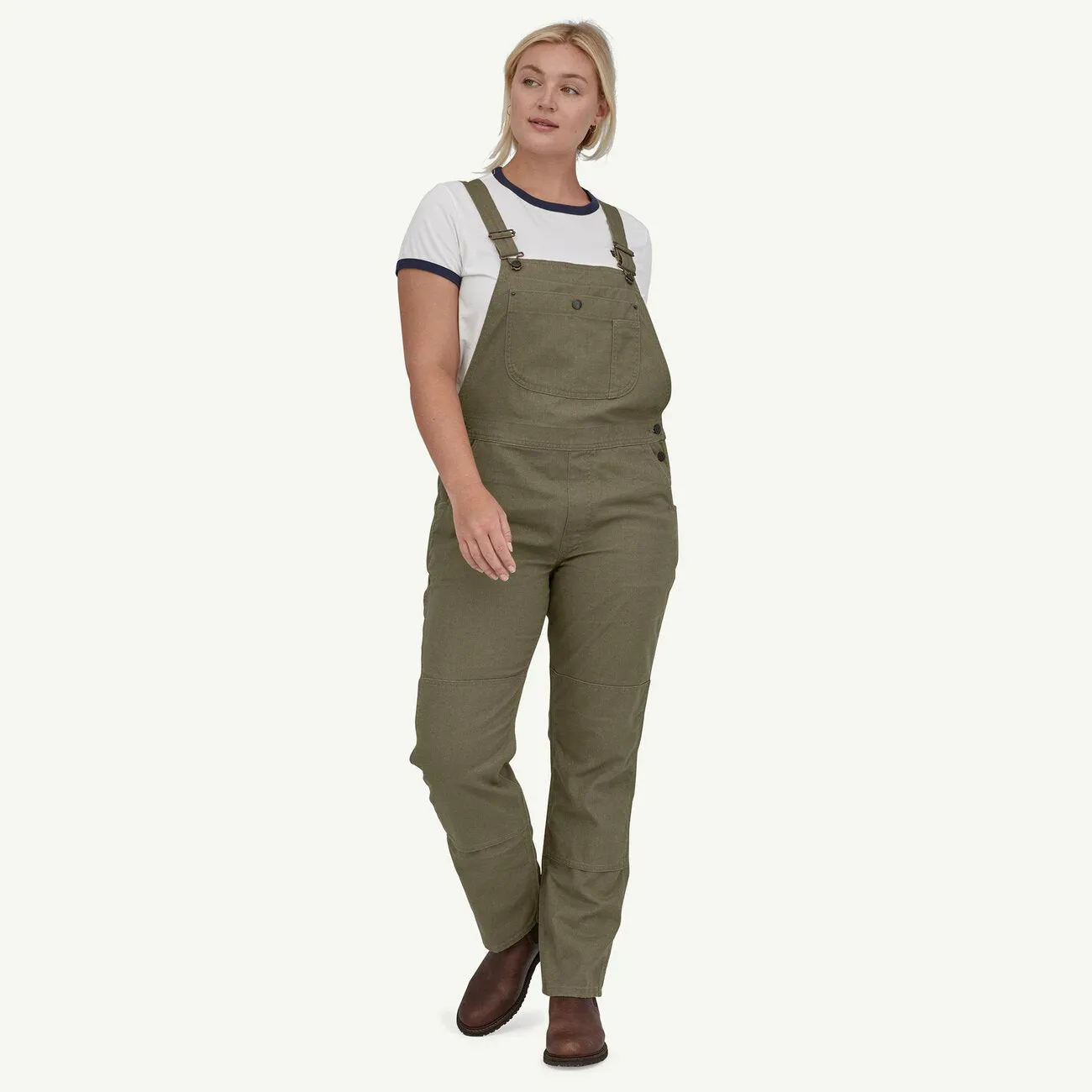 Women's All Seasons Hemp Canvas Bib Overalls - Regular Length