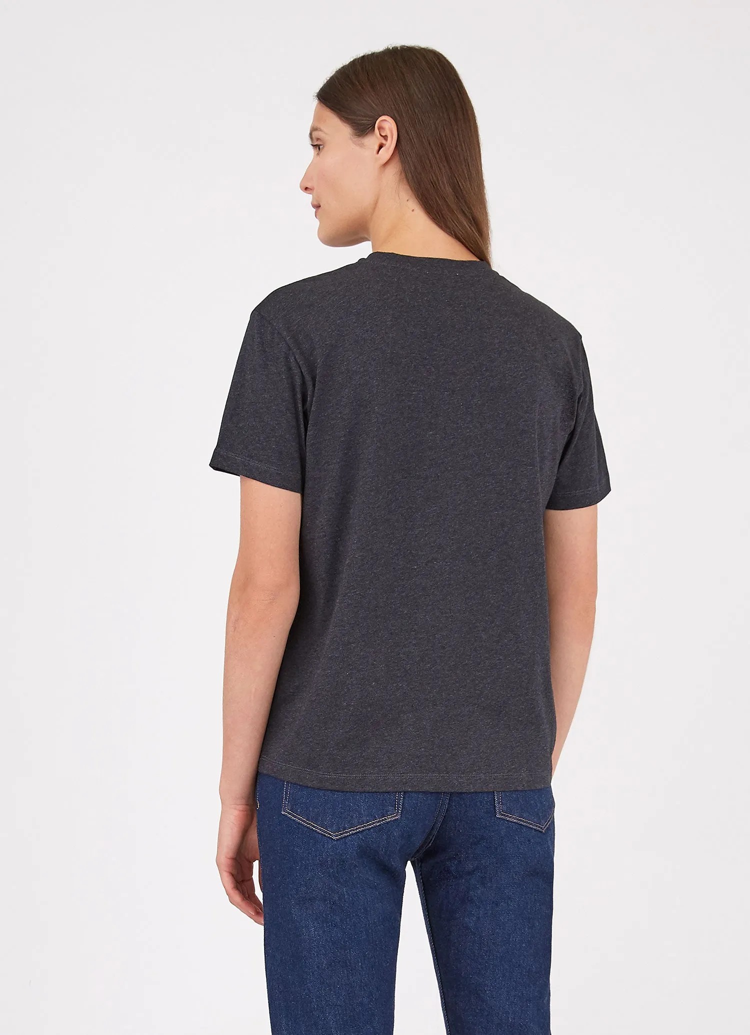 Women's Boy Fit T-shirt in Charcoal Melange