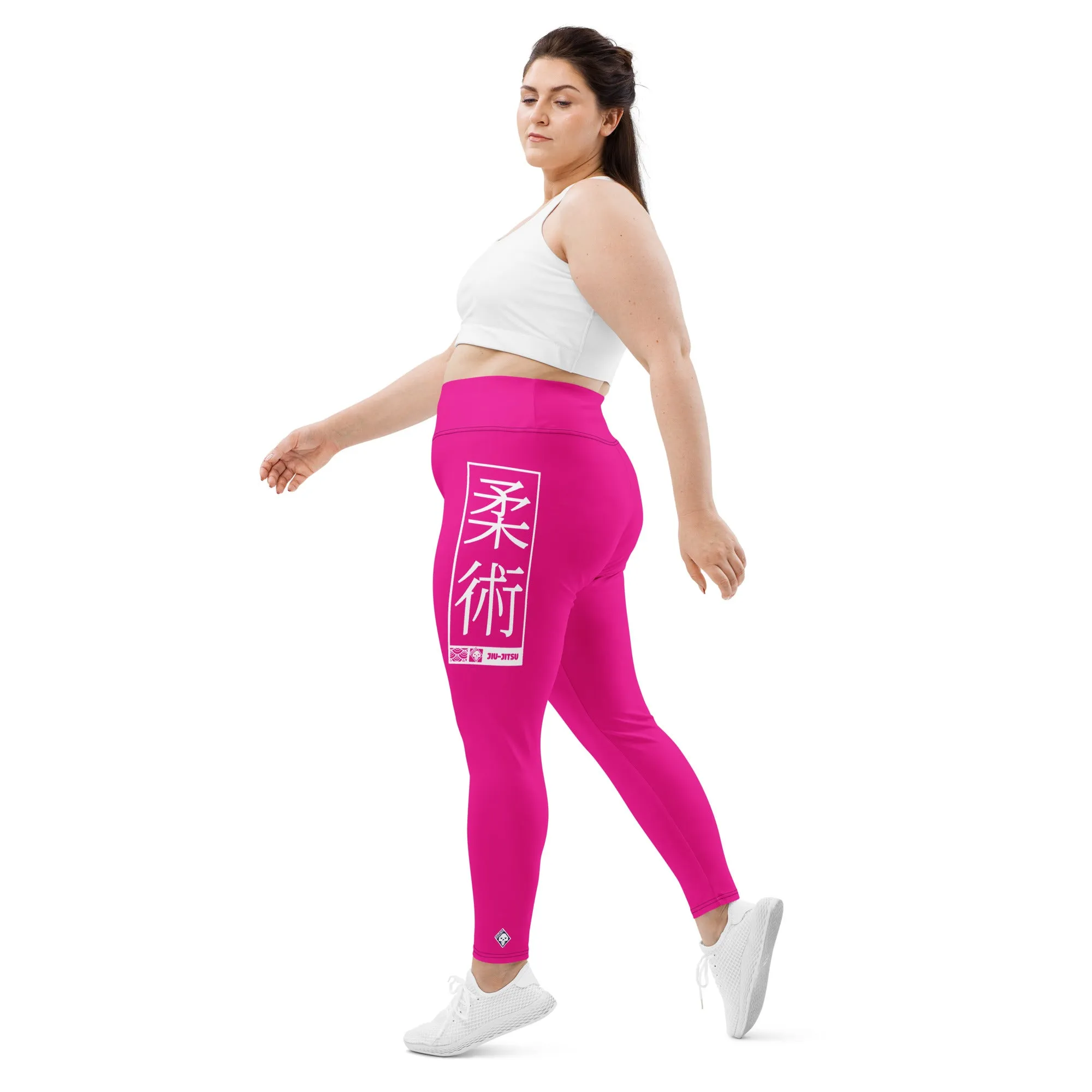 Women's Plus Size Yoga Pants Workout Leggings For Jiu Jitsu 003 - Hollywood Cerise