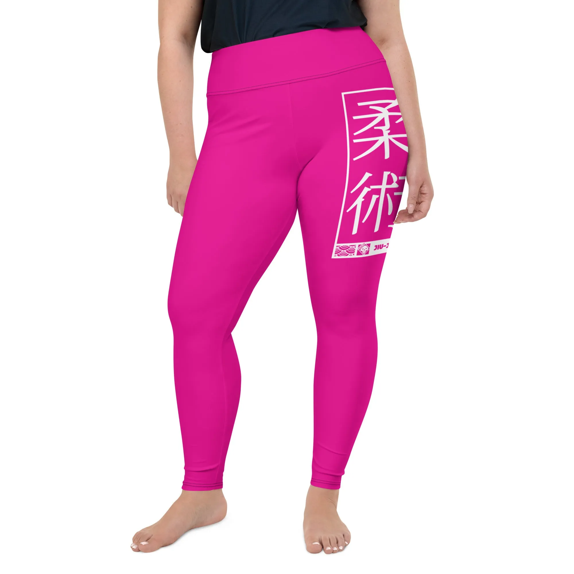 Women's Plus Size Yoga Pants Workout Leggings For Jiu Jitsu 003 - Hollywood Cerise