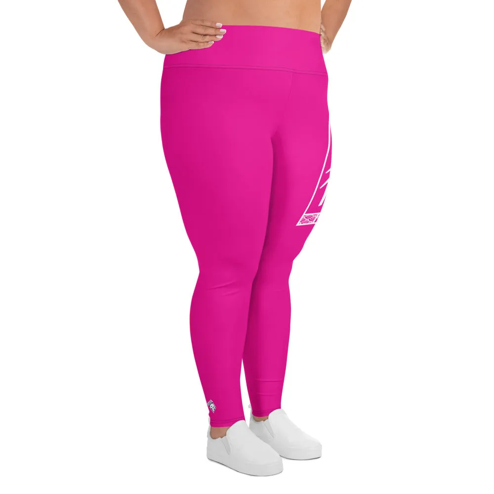 Women's Plus Size Yoga Pants Workout Leggings For Jiu Jitsu 003 - Hollywood Cerise