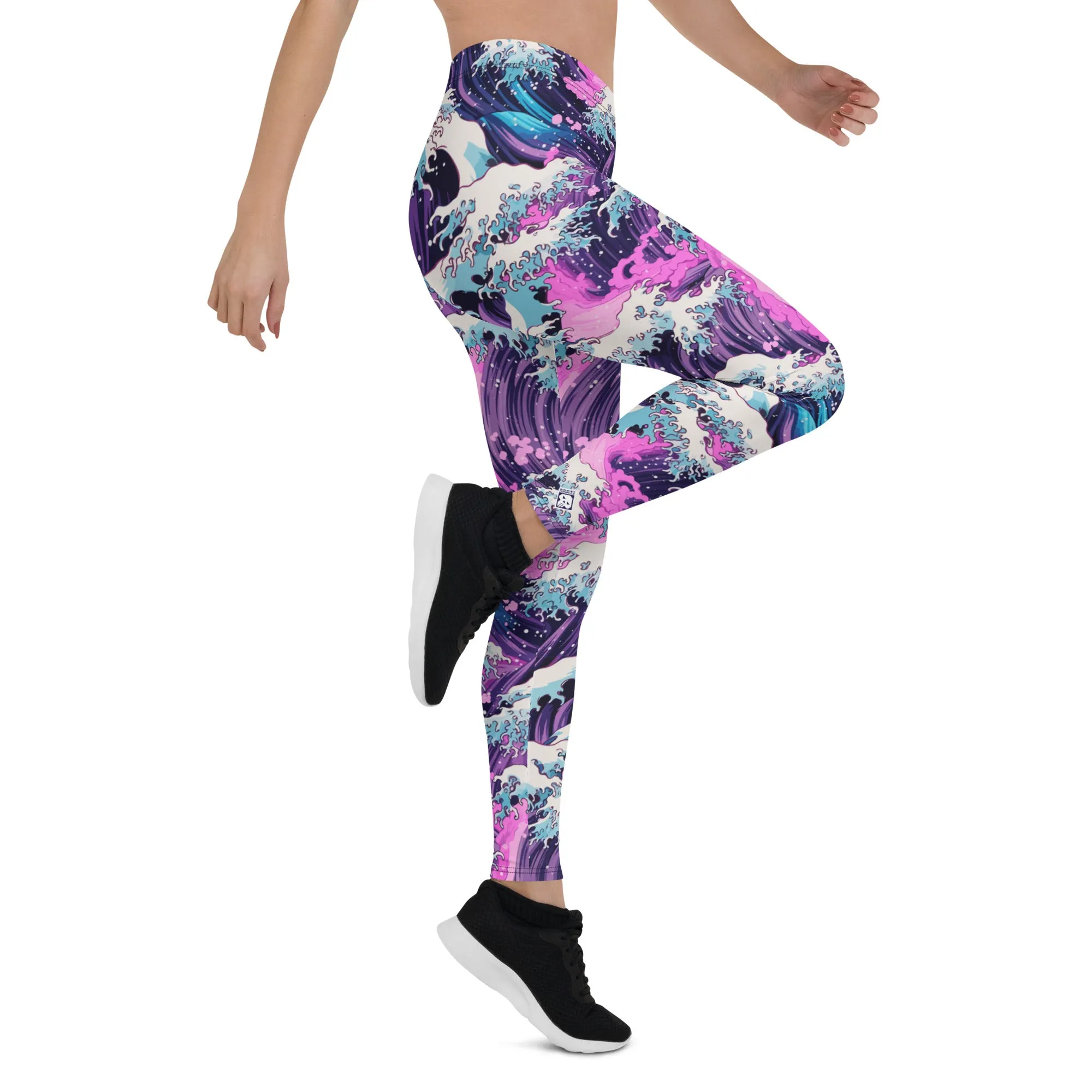 Women's Yoga Pants Workout Leggings - Purple Wave 002